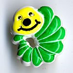 Button designs used on children’s cardigans